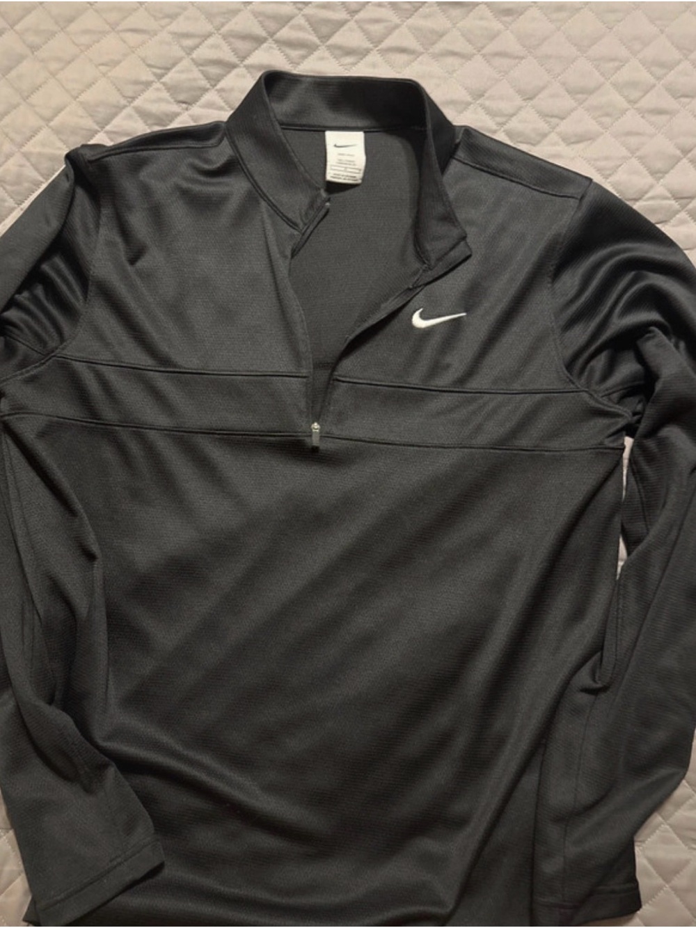 Nike Men’s Black Quarter-Zip Performance Pullover Jacket